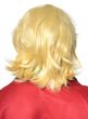 Men's Blonde 70's Sleaze Costume Wig and Moustache Set - Back Image