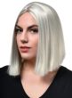Image of Platinum Blonde Women's Deluxe Heat Resistant Bob Costume Wig - Side View