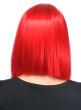 Image of Vibrant Red Women's Deluxe Heat Resistant Bob Costume Wig - Trimmed Back View