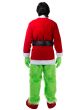 Image of Furry Green Grinch Deluxe Mens Christmas Costume  - Back