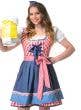 Image of Beer Wench Women's Chequered Oktoberfest Costume - Close View 2