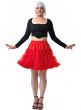 Plus Size Fluffy Red Petticoat for Women - Full View Image
