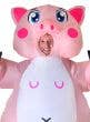 Image of Funny Inflatable Giant Pink Pig Adults Costume - Close View