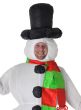 Image of Novelty Inflatable Snowman Adult's Christmas Costume - Close Image