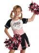 All Star School Cheerleader Fancy Dress Costumes for Girls - Close Up View