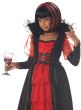 Red and Black Vampire Costume for Girls - Close Up Image