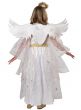 Girl's Deluxe White Starburst Angel Costume - Back Image
