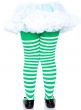 Girl's Green And White Costume Accessory Stockings Back Image