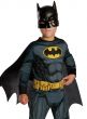Boys Classic DC Comics Black Batman Fancy Dress Costume - Close Image