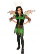 Forest Green Elf Girl's Halloween Fancy Dress Costume - Front Image