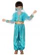 Girl's Blue Princess Jasmine Arabian Costume - Alternative View