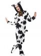 Kid's Black and White Cow Onesie Front View