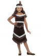 Dark Brown Girl's Native American Indian Costume Front View