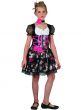 Black and Pink Girl's Halloween Day of the Dead Costume - Alternate Image