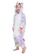 Girl's Enchanted Rainbow Star Unicorn Costume Onesie Jumpsuit Main Image