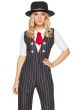 Womens Sexy 1920s Gangster Fancy Dress Costume - Close Image