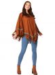 Womens Native American Brown Poncho Costume Accessory - Alt Image