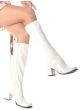White Go Go Women's 1960's Long 3" Heel Costume Boots Ellie Shoes Close Alternate Image 3