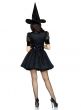 Sexy Black Witch Women's Deluxe Halloween Costume Back View