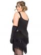 Plus Size Womens Black Sexy Flapper 1920s Costume - Back Image