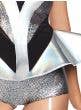 Women's Sexy Silver Space Cadet Fancy Dress Costume Close Front Image