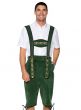Green Lederhosen Oktoberfest Costume for Men - Front Image