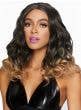 Women's 18 Inch Short Curly Brown to Blonde Ombre Costume Wig Alt Front Image