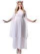 Sheer White Medieval Maiden Women's Costume Dress