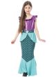 Image of Shimmery Teal and Purple Girl's Mermaid Costume - Alternate View