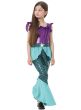 Image of Shimmery Teal and Purple Girl's Mermaid Costume - Front View