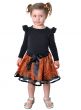 Toddler Orange and Black Layered Tutu Petticoat Skirt - Main Image