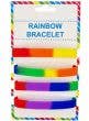 4 Pack of Rainbow Rubber Costume Bracelets