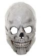 Deluxe Human Skull Full Head Rubber Halloween Mask - Front Image