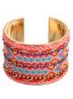 Image of Boho Pink and Red 70's Wrist Cuff Costume Bracelet