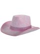 Image of Lace Pink Cowgirl Festival Hat with Rhinestone Band - Main Image