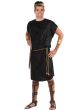 Image of Valiant Men's Black Velvet Roman Toga Plus Size Costume