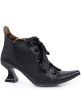 Image of Pointed Black Lace Up Witch Halloween Costume Shoes - Main Image