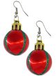 Image of Christmas Bauble Red Earrings