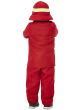 Image of Fierce Red Fire Fighter Toddler Boys Costume - Back Image