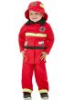 Image of Fierce Red Fire Fighter Toddler Boys Costume - Front Image