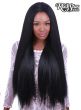 Women's Long Black Lace Front Heat Resistant Wig - Image 1