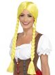 Image of Bavarian Beauty Womens Plaited Yellow Oktoberfest Wig