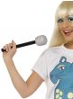 Silver Glitter Microphone Pop star Costume Accessory Main Image