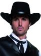 Black Gunslinger Cowboy Costume Hat with Vinyl Band - Main View
