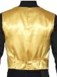 Men's Gold Sequin Greatest Showman Costume Vest Waistcoat Back Image