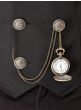 Deluxe Vintage Look Gold Metal 1920's Fob Pocket Watch Costume Accessory with Horses - Alternative Image