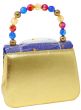 Image of Snow White Blue and Gold Sparkle Girls Deluxe Costume Bag - Back Image