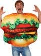 Adult's Hilarious Burger Fancy Dress Costume Close Up