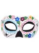 Pastel Floral Print Day of the Dead Masquerade Mask