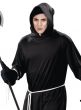 Creepy Black Grim Reaper Men's Halloween Costume Close Up image
